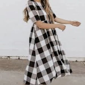 Roolee Mom Maddie Buffalo Plaid Nursing Friendly Dress